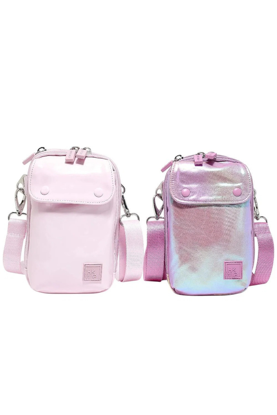IHKWIP 2-Pack Everyday Essentials Crossbody Iridescent Pink/Patent